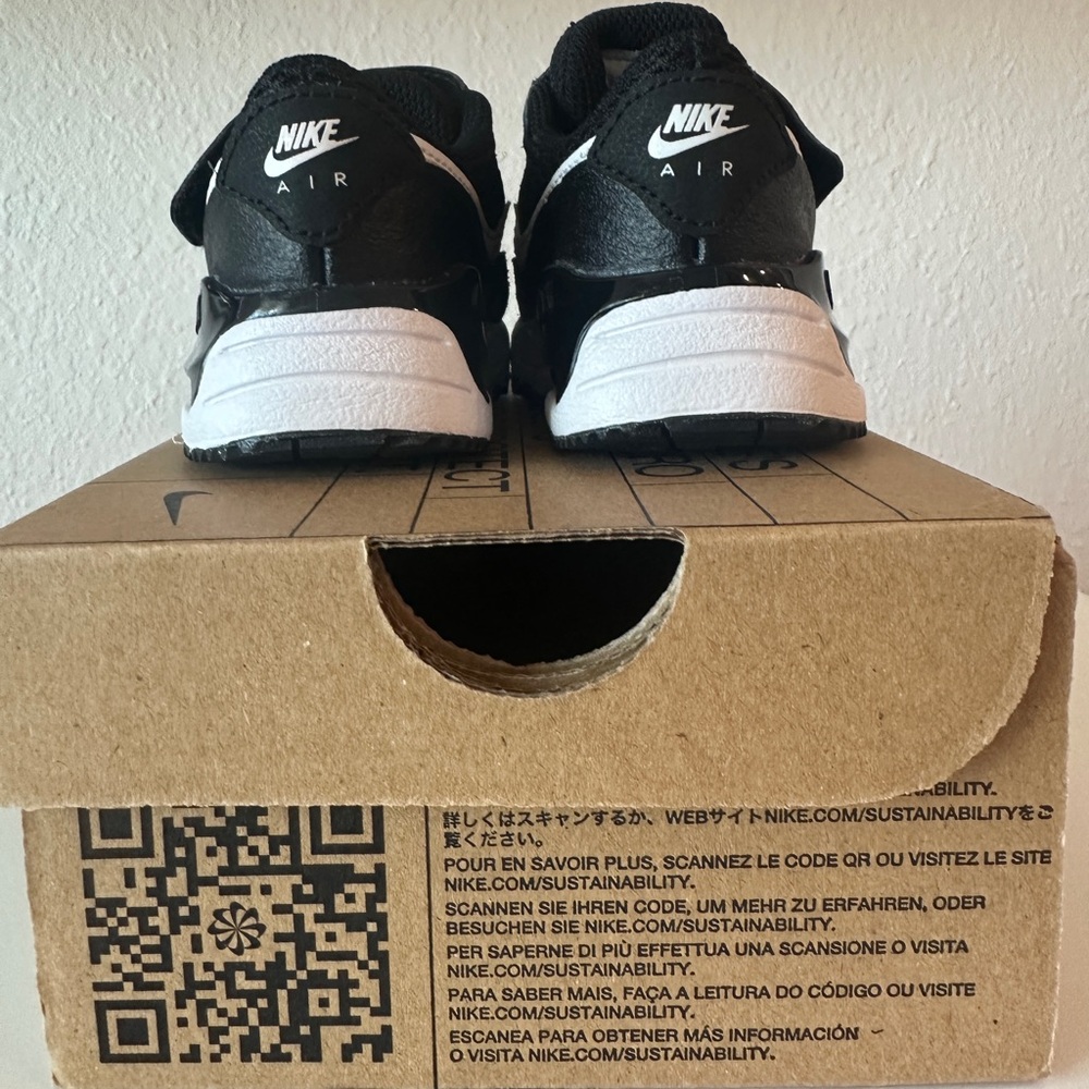 NIKE AIR MAX SYSTM (TD) SHOES Black size 6C - Picture 3 of 7